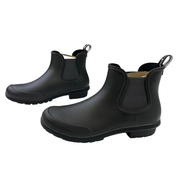 Planone Black Short Rain Boots Womens NWT Size 6 - Picture 3 of 13